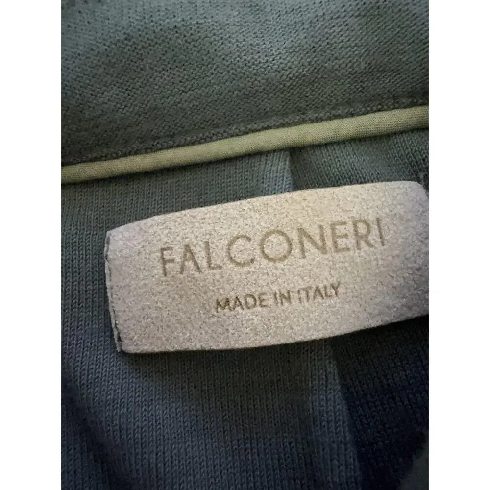Falconeri Shirt Jacket Mens XXL Green Cotton Jersey Lightweight Made Italy